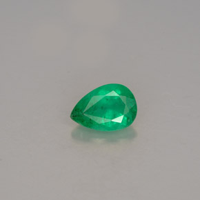 Émeraude vert naturelle en forme de poire, 0,49 ct, SI-I1
