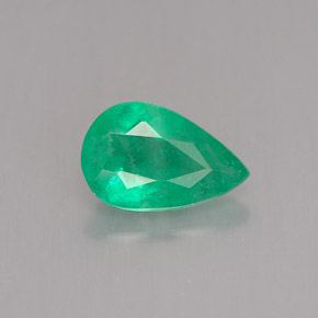 Émeraude vert naturelle en forme de poire, 0,69 ct, SI-I1