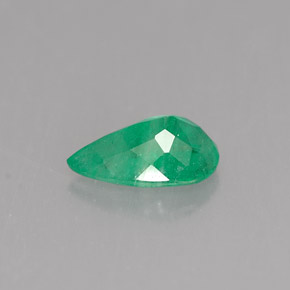 Émeraude vert naturelle en forme de poire, 0,69 ct, SI-I1