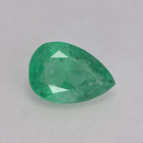 Émeraude vert naturelle en forme de poire, 0,62 ct, SI-I1