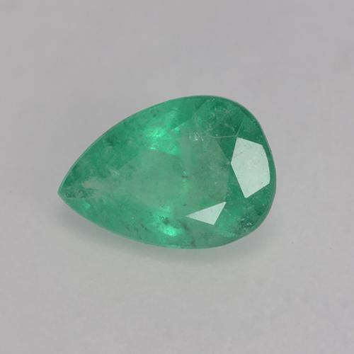 Émeraude vert naturelle en forme de poire, 0,62 ct, SI-I1