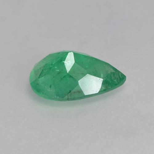Émeraude vert naturelle en forme de poire, 0,62 ct, SI-I1