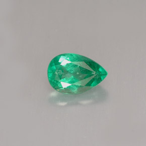 Émeraude vert naturelle en forme de poire, 0,43 ct, SI-I1