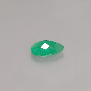 Émeraude vert naturelle en forme de poire, 0,37 ct, SI-I1