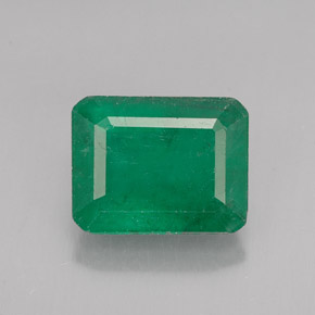 Émeraude vert naturelle taille émeraude, 2,98 ct, SI-I1