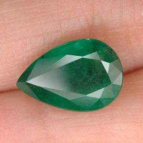 Émeraude Vert naturelle En forme de poire, 2.66 ct, SI-I1