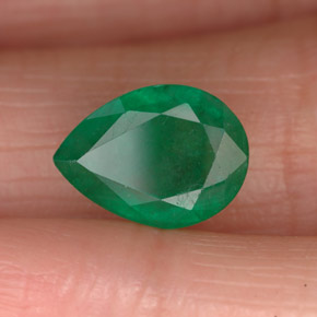 Émeraude vert naturelle en forme de poire, 2,32 ct, SI-I1