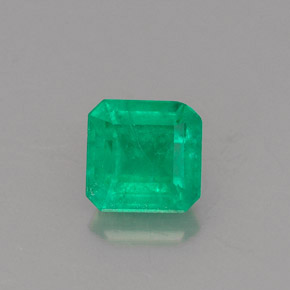 Émeraude vert naturelle taille émeraude, 0,88 ct, SI-I1