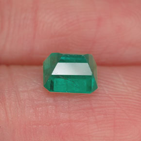 Émeraude vert naturelle taille émeraude, 0,79 ct, I1