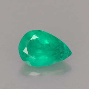 Émeraude vert naturelle en forme de poire, 0,61 ct, SI