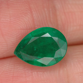 Émeraude vert naturelle en forme de poire, 2,53 ct, SI