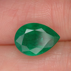 Émeraude vert naturelle en forme de poire, 2,53 ct, SI