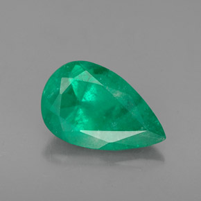 Émeraude Vert naturelle En forme de poire, 1.40 ct, I1