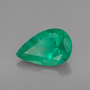 Émeraude Vert naturelle En forme de poire, 1.40 ct, I1