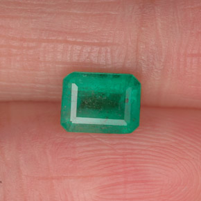 Émeraude vert naturelle taille émeraude, 0,73 ct, SI-I1