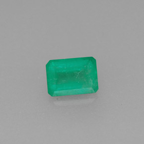Émeraude vert naturelle taille émeraude, 0,37 ct, SI-I1