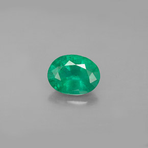 Émeraude vert naturelle coupe ovale, 1,11 ct, SI-I1