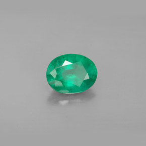 Émeraude vert naturelle coupe ovale, 1,11 ct, SI-I1