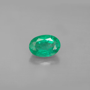 Émeraude vert naturelle coupe ovale, 1,00 ct, SI-I1