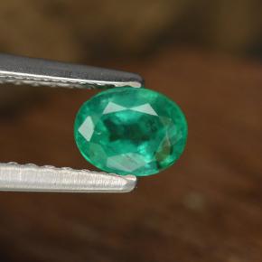 Émeraude vert naturelle coupe ovale, 0,48 ct, SI-I1