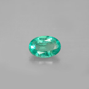 Émeraude vert naturelle coupe ovale, 0,43 ct, SI-I1