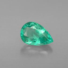 Émeraude vert naturelle en forme de poire, 0,86 ct, VS-SI