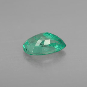 Émeraude vert naturelle en forme de poire, 0,86 ct, VS-SI