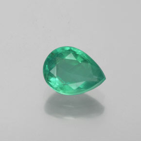 Émeraude vert naturelle en forme de poire, 0,79 ct, VS-SI