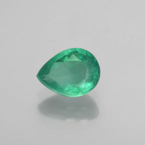 Émeraude vert naturelle en forme de poire, 0,79 ct, VS-SI