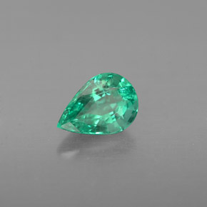 Émeraude vert naturelle en forme de poire, 0,40 ct, VS-SI