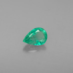 Émeraude vert naturelle en forme de poire, 0,41 ct, VS-SI