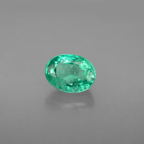 Émeraude vert naturelle coupe ovale, 1,20 ct, SI-I1