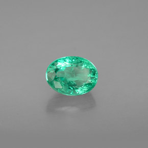 Émeraude vert naturelle coupe ovale, 1,20 ct, SI-I1