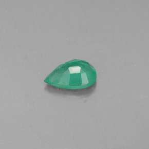 Émeraude vert naturelle en forme de poire, 0,49 ct, SI-I1