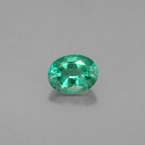Émeraude vert naturelle coupe ovale, 0,51 ct, VS-SI