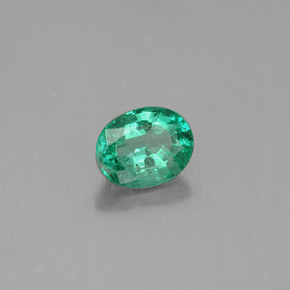 Émeraude vert naturelle coupe ovale, 0,51 ct, VS-SI