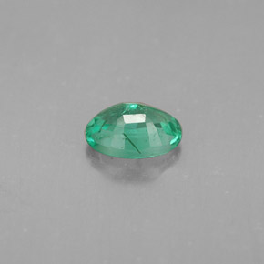Émeraude vert naturelle coupe ovale, 0,49 ct, SI