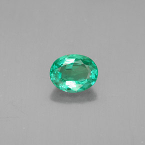Émeraude vert naturelle coupe ovale, 0,64 ct, VS-SI