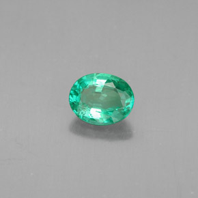 Émeraude vert naturelle coupe ovale, 0,64 ct, VS-SI