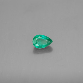 Émeraude vert naturelle en forme de poire, 0,43 ct, SI