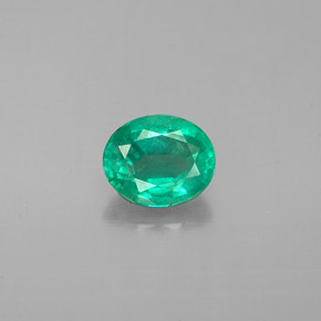 Émeraude vert naturelle coupe ovale, 0,56 ct, VS-SI