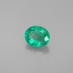 Émeraude vert naturelle coupe ovale, 0,56 ct, VS-SI