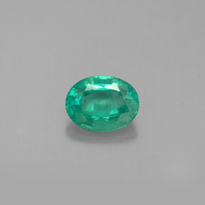 Émeraude vert naturelle coupe ovale, 0,60 ct, VS-SI