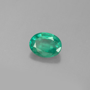 Émeraude vert naturelle coupe ovale, 0,60 ct, VS-SI