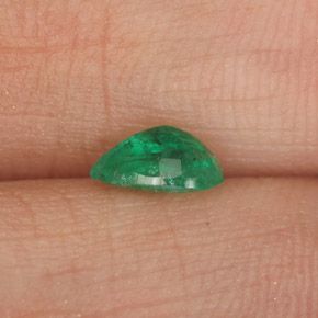 Émeraude vert naturelle en forme de poire, 0,41 ct, SI