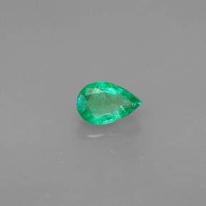 Émeraude vert naturelle en forme de poire, 0,39 ct, VS-SI