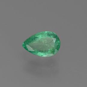 Émeraude vert naturelle en forme de poire, 0,43 ct, VS-SI