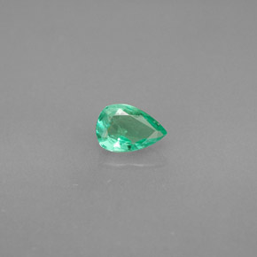 Émeraude vert naturelle en forme de poire, 0,35 ct, VS-SI