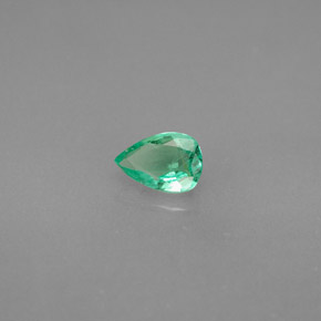 Émeraude vert naturelle en forme de poire, 0,35 ct, VS-SI