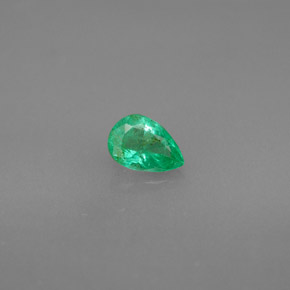 Émeraude vert naturelle en forme de poire, 0,35 ct, VS-SI